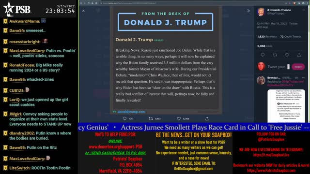 2022-03-15 22:00 EDT - The MAGA Mullet Show: with MagaSwaga