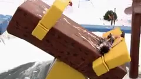 Clinging on to the Snow Plow Sweeper! ❄️😱