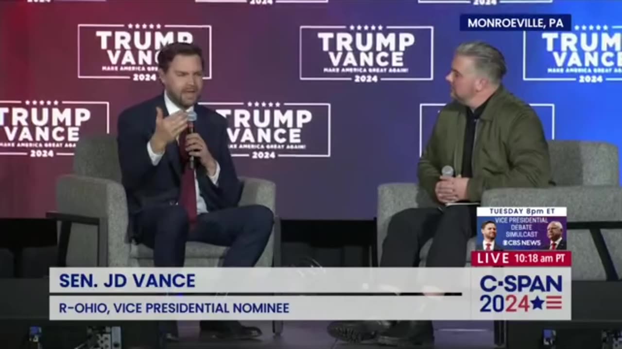 JD Vance Town Hall in Monroeville, Pennsylvania