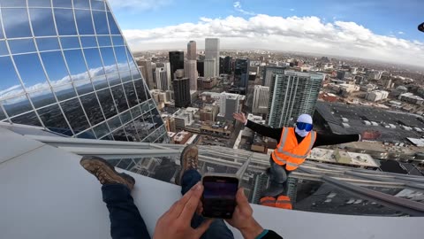 roof maintenance at 600 feet