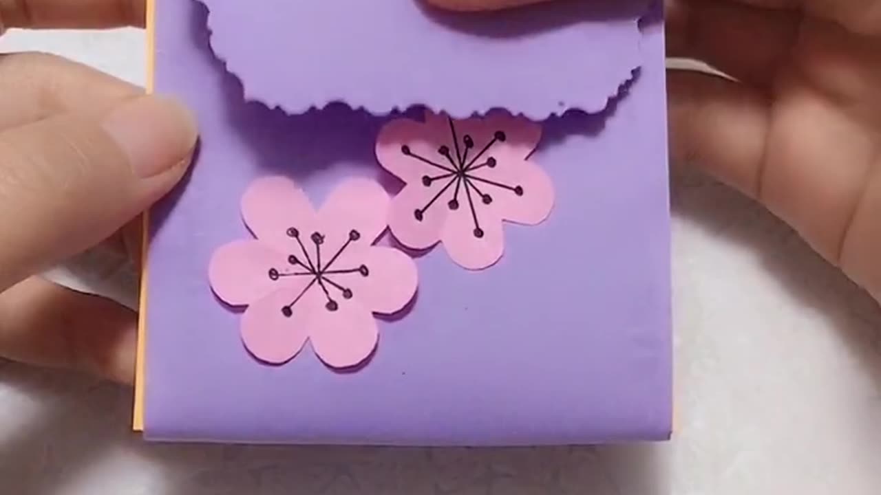 Make a paper card holder in home