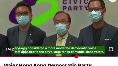 Major Hong Kong Democratic Party Disbands Under Chinese Pressure