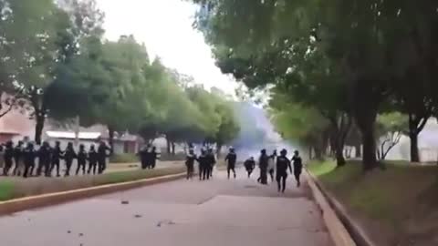 The work of the Peruvian security forces to restore order in the country
