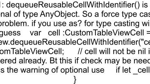 Error Custom TableViewCell swift dynamic_cast class unconditional