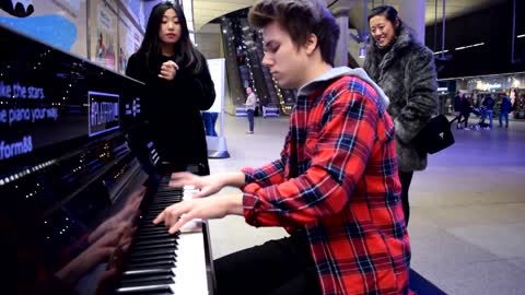 DANCE MONKEY METRO STATION PIANO PERFORMANCE LONDON