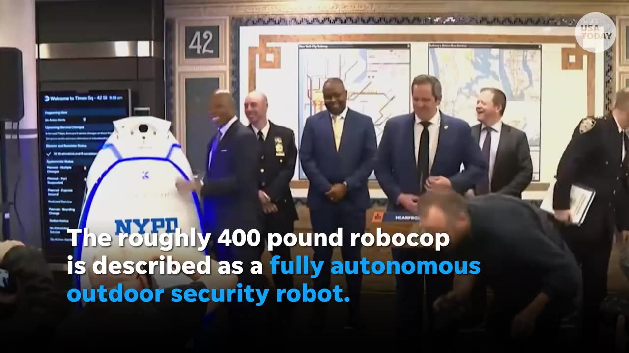New York City's newest robot officer rolls into Times Square | USA TODAY