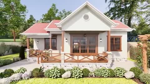 House Design- Three Bedrooms- (Free Floor Plan)