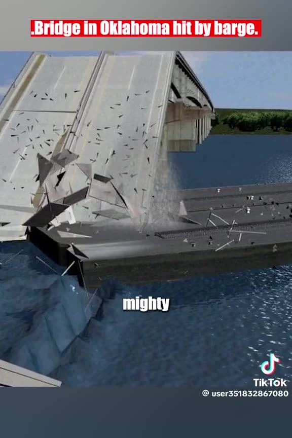 Bridge in Oklahoma hit by a barge