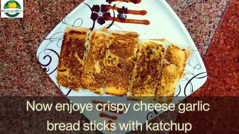 Garlic Cheese Bread Sticks Tawa Recipe।स्टफ्ड चीज़ी गार्लिक ब्रेड। 5 minute recipe।foryoucreations22