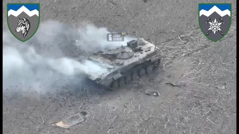 Russian BMP Hit With Javelin