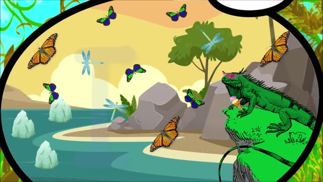 Irene the Iguana Letter I Poem Alphabet Videos for Kids - FreeSchool Early Birds