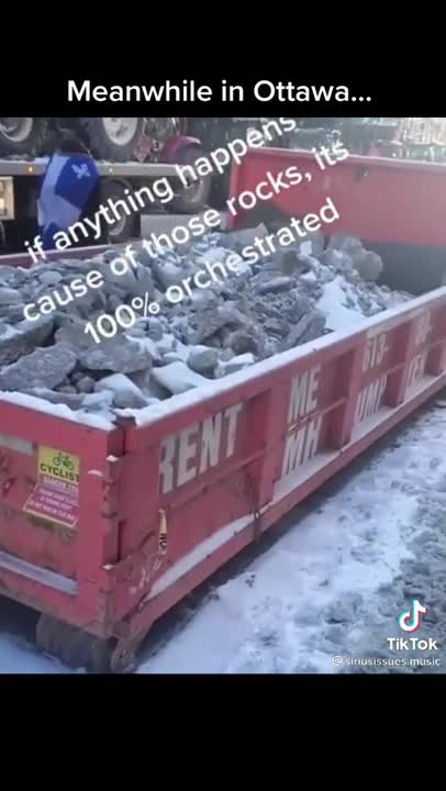 A large pile of rocks left out for who