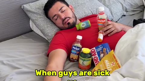 Men vs women when they are sick