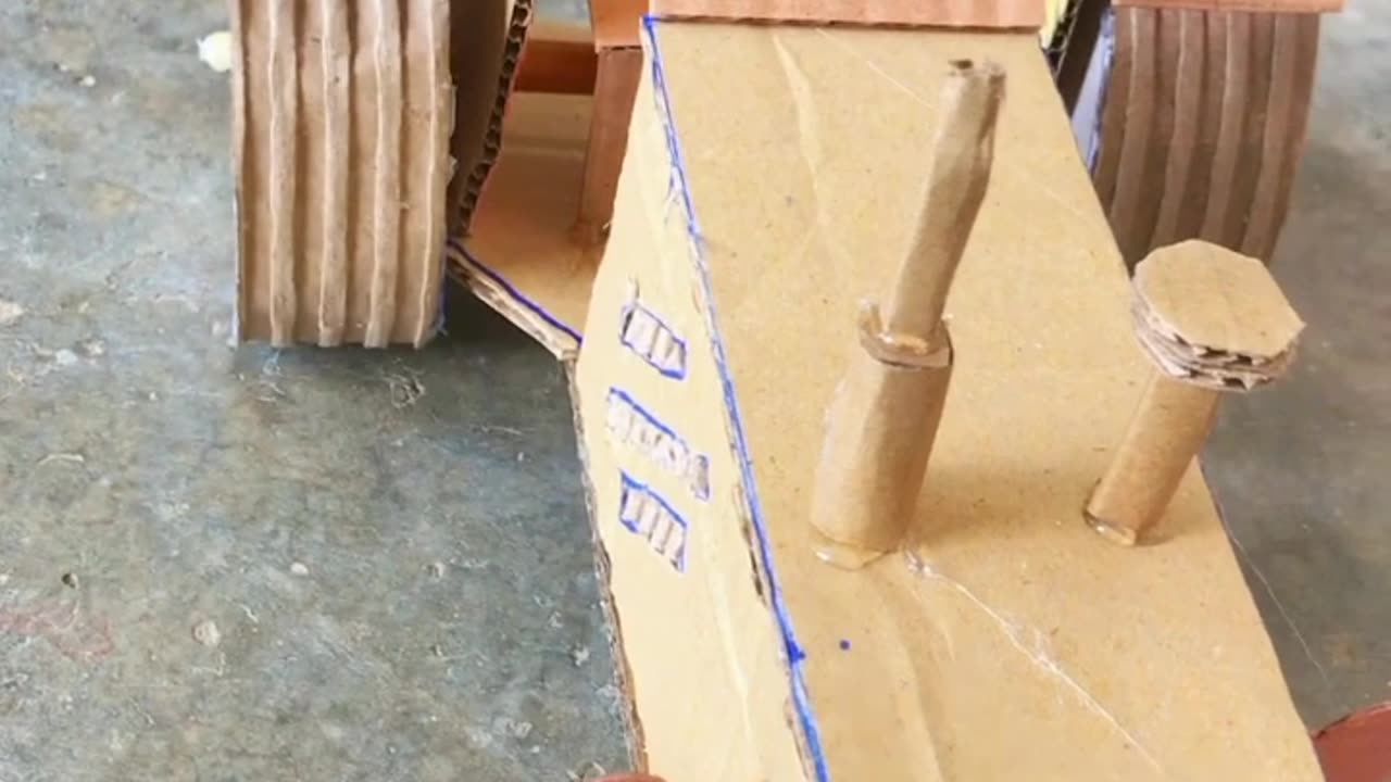 Cardboard tractor