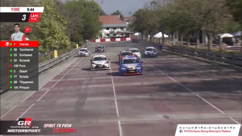 Toyota Corolla Altis GR Sport One Make Race 2020. Stadium Chiang Mai. Crash