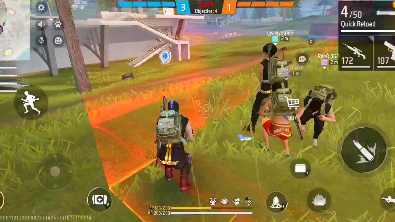 Free Fire gaming by me 👍 Perfect Bhuyah match.