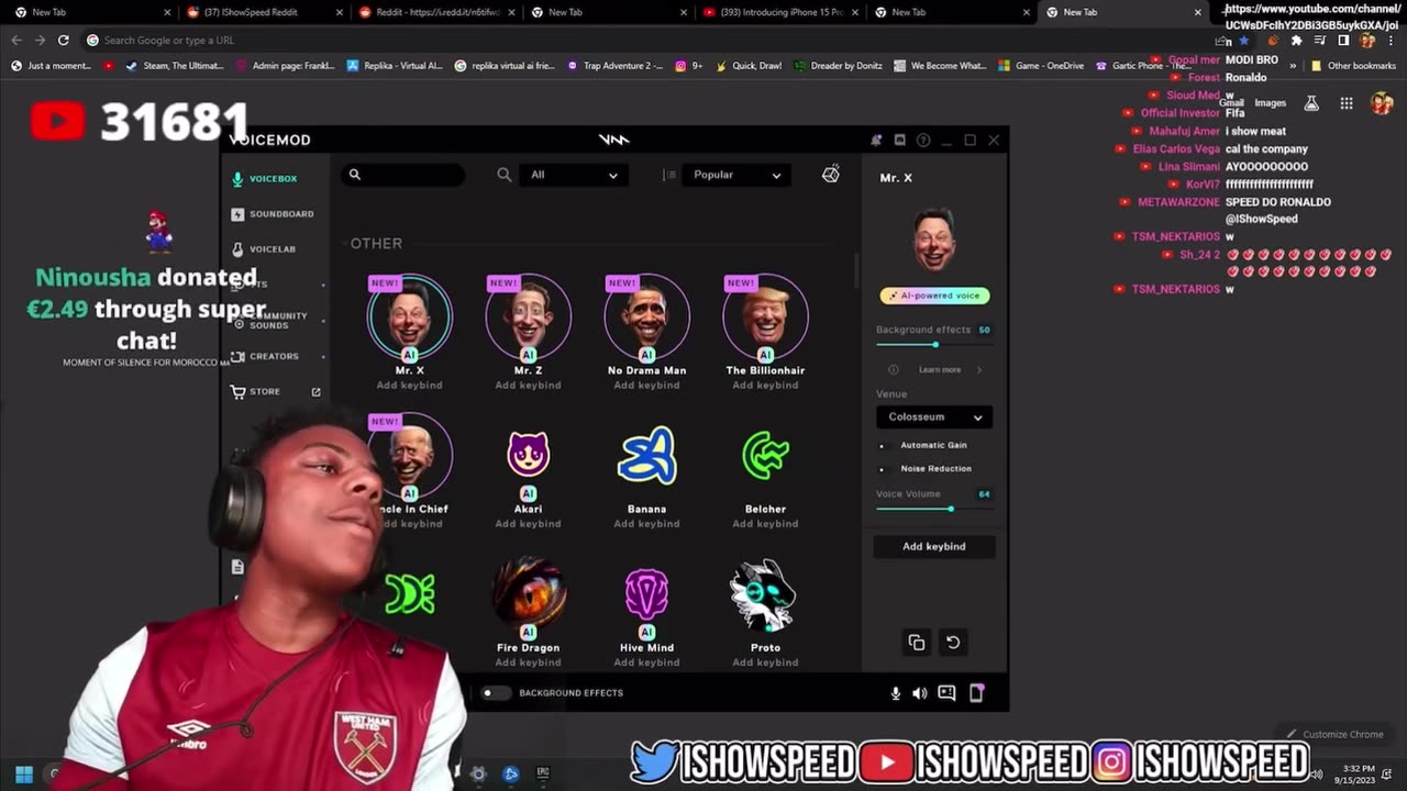 IShowShow Speed trying Elon Musk AI Voice 🤣🤣🤣