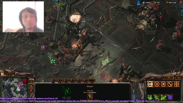 starcraft2 my zerg smashed another arsehole terran that loves nukes..