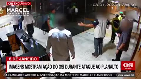 IMAGENS MOSTRAM AÇÃO DO GSI DURANTE ATAQUE AO PLANALTO