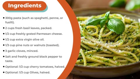 Pesto Pasta Recipe.