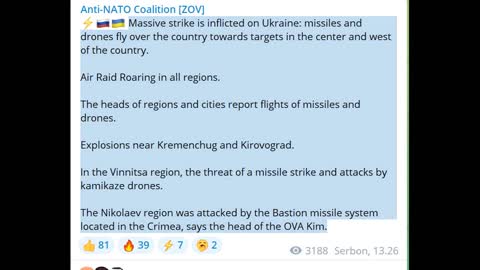 Massive raid on Ukraine 16-10-22 13:26