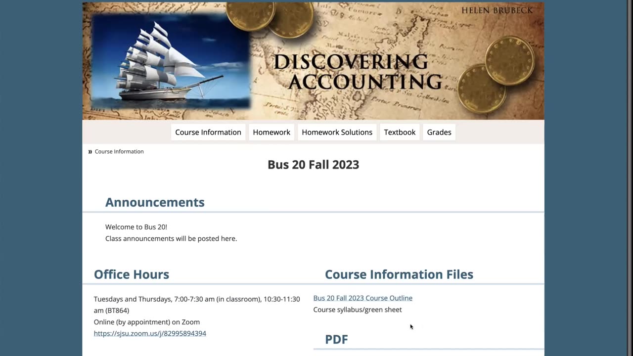 Bus 20 Website Introduction Fall 2023