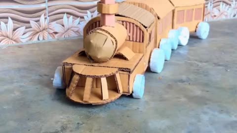 Make a cardboard train