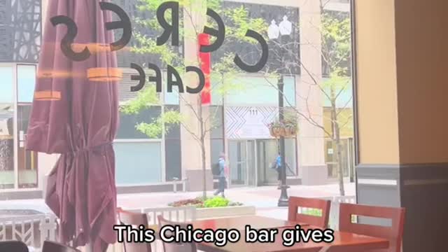 This Chicago bar gives.you a full cup of liquor for your mixed drink