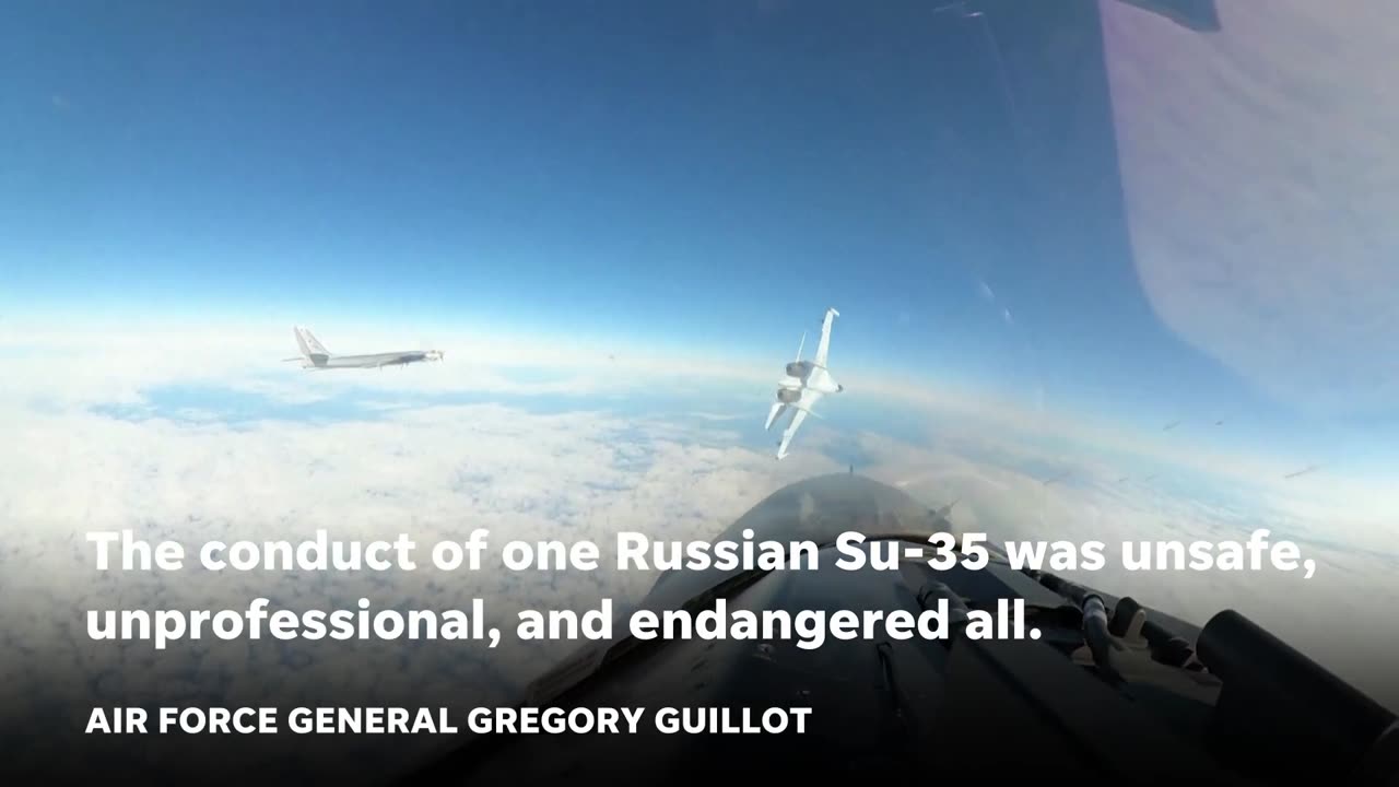 Russian fighter jet flies within feet of Air Force F-16 | USA TODAY