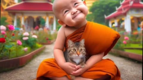 Tiger little monk so cute */ #trend #viral #reels #little #cute #...