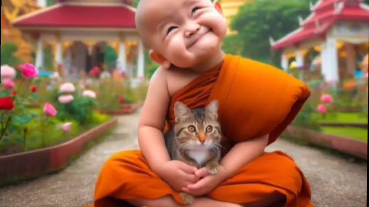 Tiger little monk so cute */ #trend #viral #reels #little #cute #...