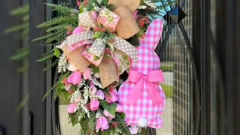 attractive and beautiful bunny easter wreath designs