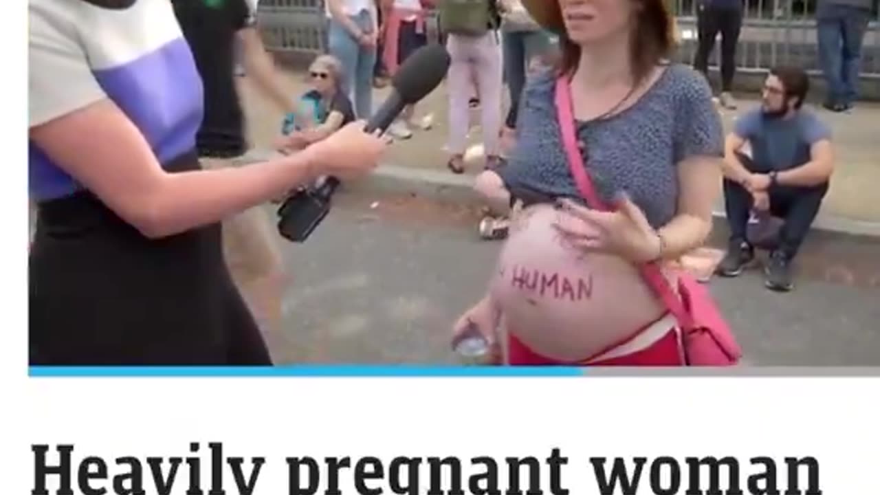 Heavily Pregnant liberal woman says she has the right to abort her baby as she