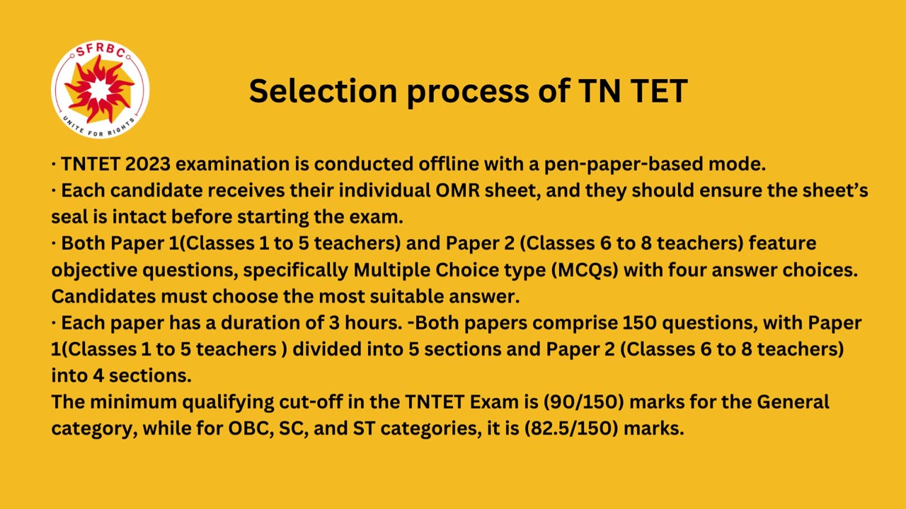 TET - Class 6-8 teacher exam qualification details