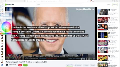 rumble - Biden is the president of bankrupt US Inc. who renewed all of Trump's Executive Orders. So,