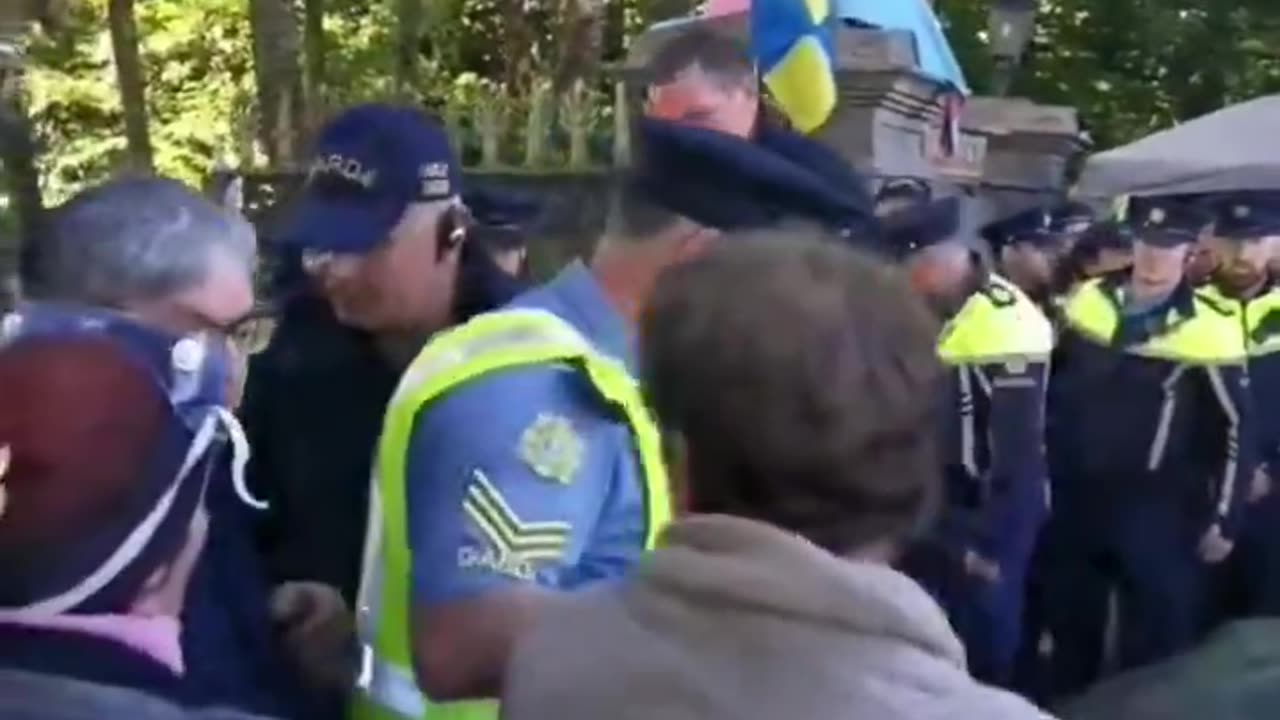 old age pensioner dragged to the ground and ARRESTED.