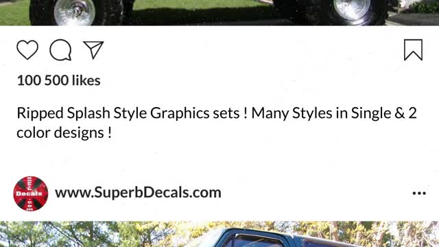 #ripped #Splash #Graphics sets Sizes to fit Most #Car #truck & #Suv