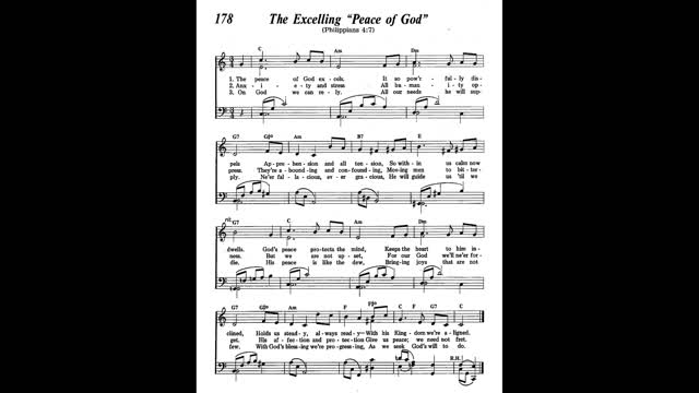 The Excelling Peace of God (Song 178 from Sing Praises to Jehovah)