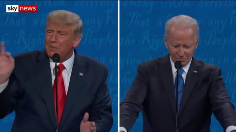 trump and biden fae to face