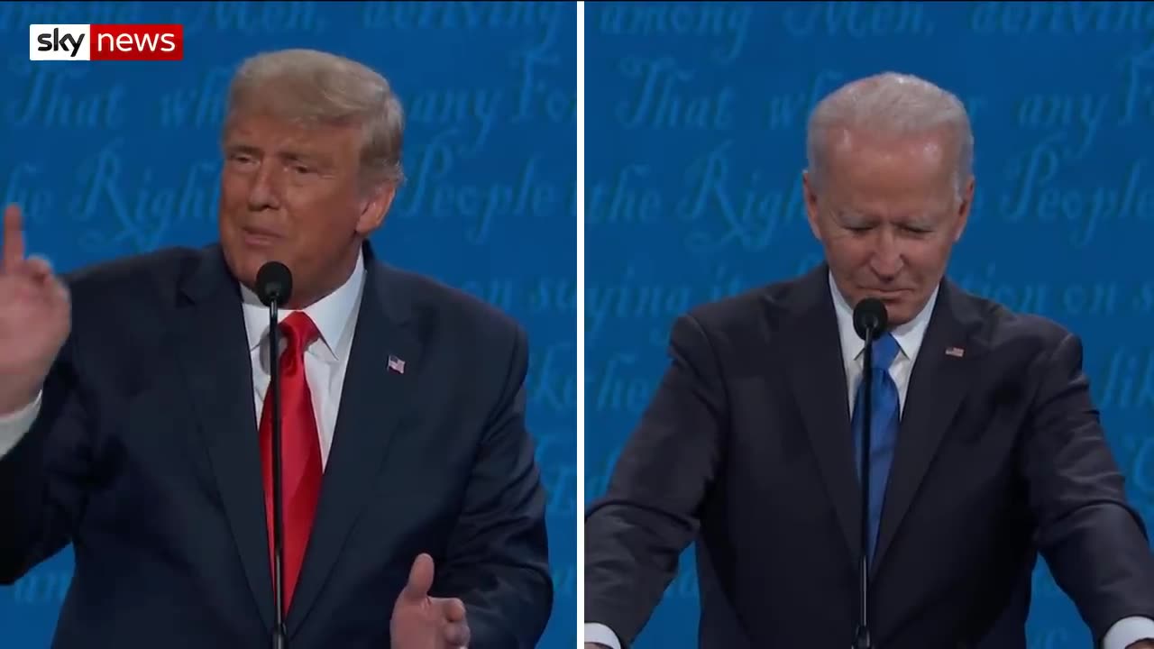 trump and biden fae to face