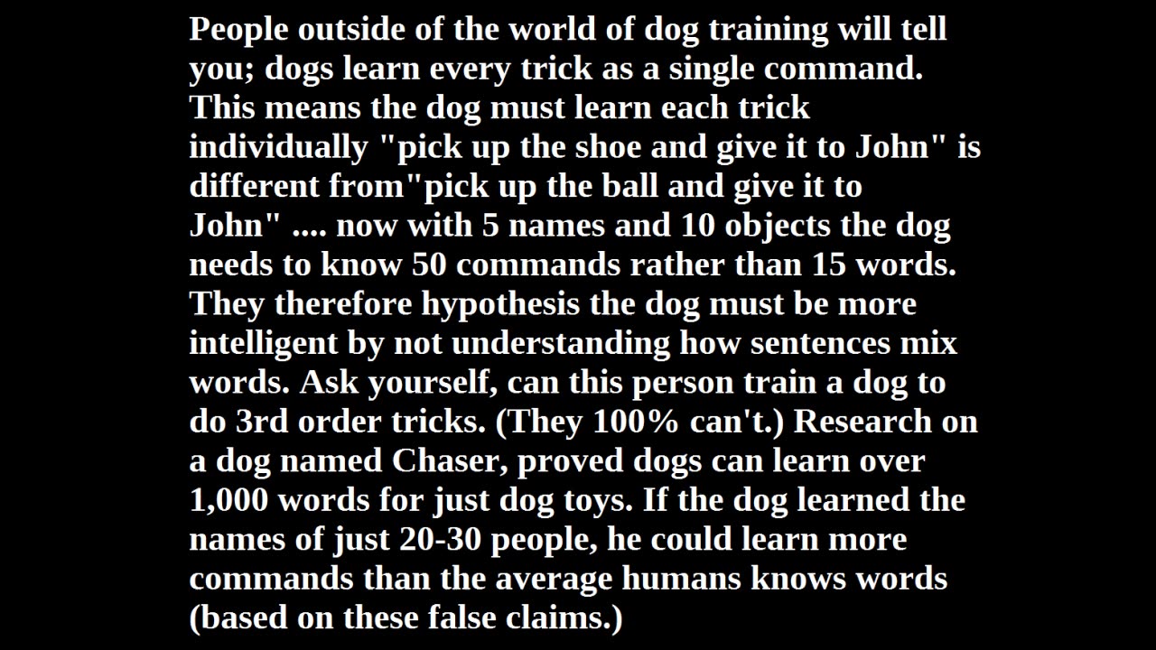 Service Dog Training- canine language development