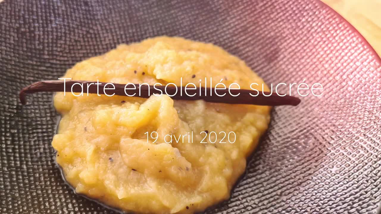 Tarte soleil pomme caramel...