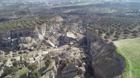 Stunning and terrifying videos show massive rift and canyon