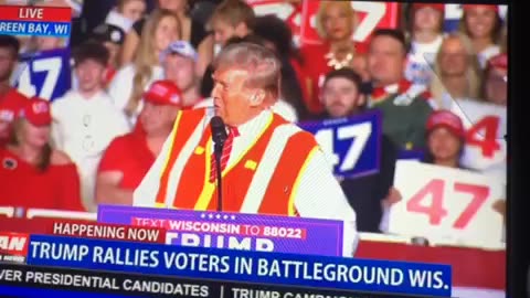 🦅 OANN rally Green Bay Wisconsin & president Donald j trump Wednesday 08:32 pm