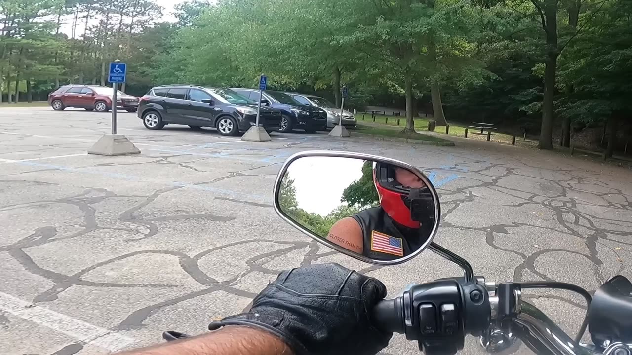 riding my motorcycle in Michigan