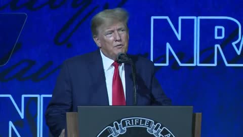 Former President Donald Trump speaks at NRA Convention in Houston