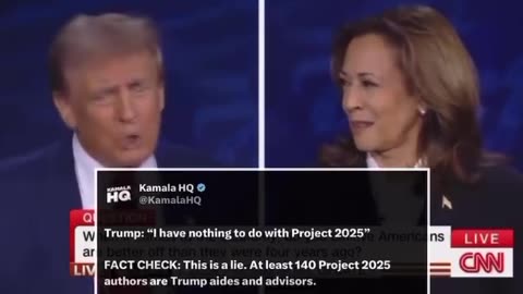 Debate clips Trump Harris