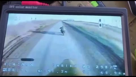 Russian 'Ghost' Rider chased by Ukrainian FPV