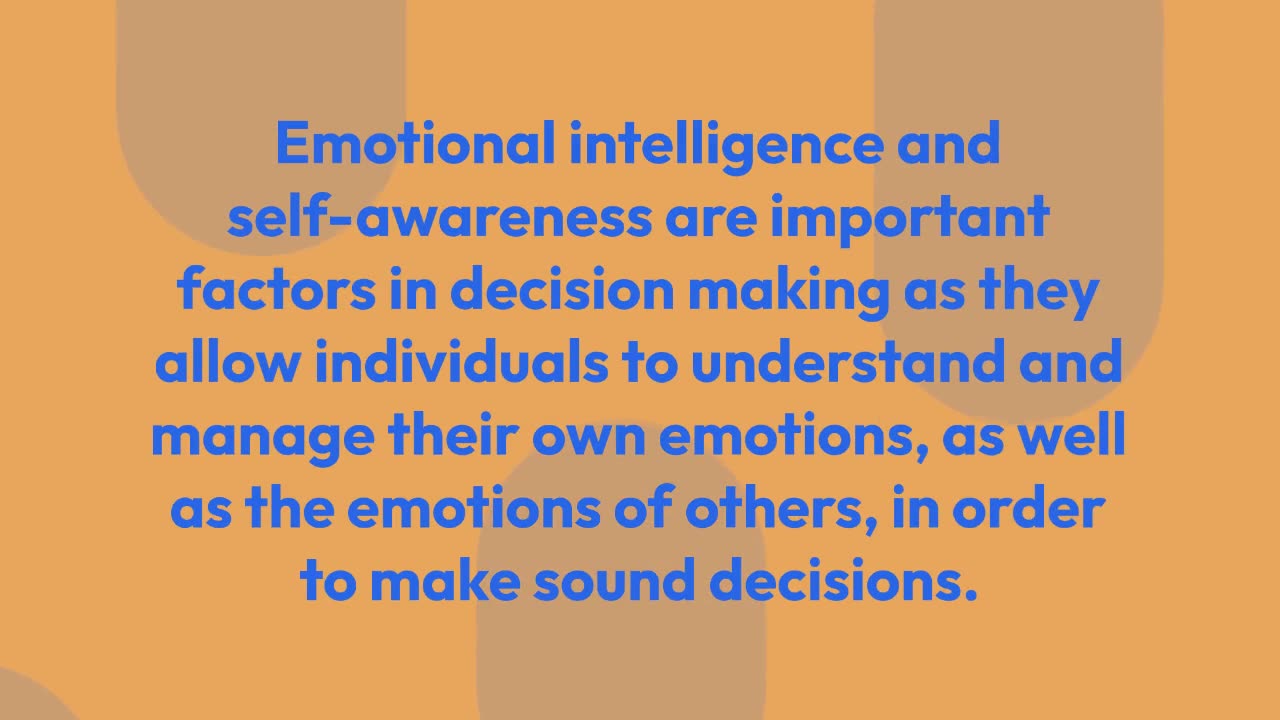 KB Entertainment 5th Chapter on Emotional Intelligence and self-awareness: Decision making!