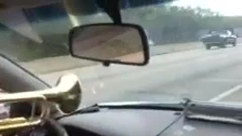 Driving with trumpet